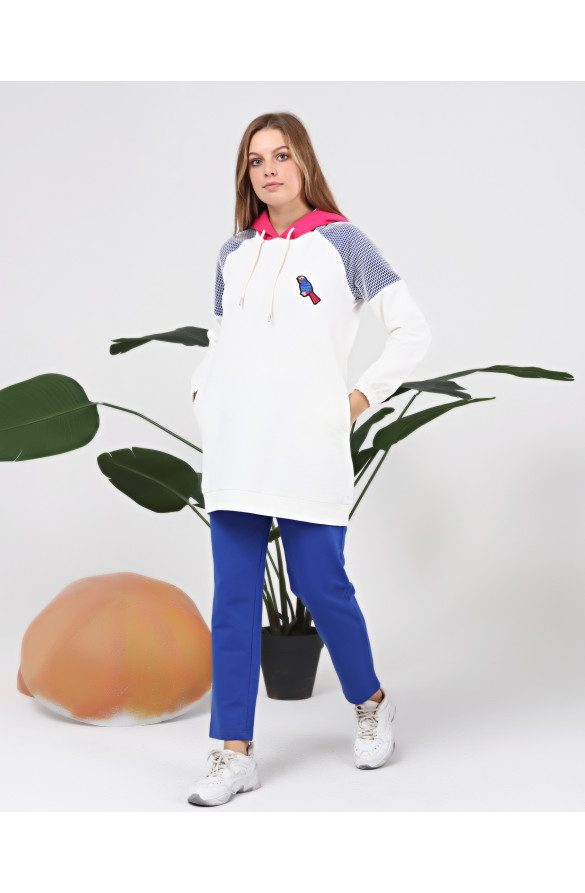 FİLE DETAYLI EŞOFMAN TAKIMI 70080 SAKS